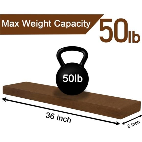 Rustic Floating Shelves -36 inch Wood Wall Shelves Set of 2(36\